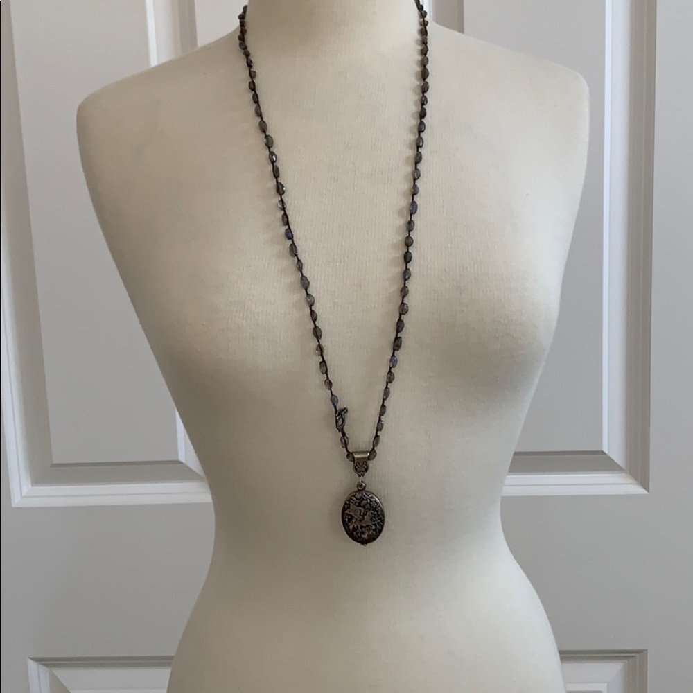 Love Heals hand-made silver locket necklace